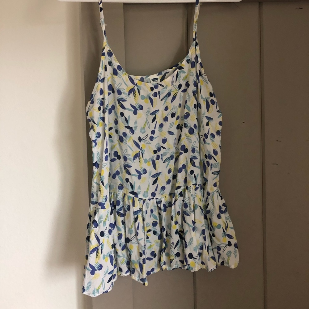 Peplum spaghetti strap